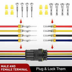 Nilight accessories pack with terminals and seals for tidy installations