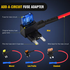 Nilight mini fuse tap in action, convenient for additional accessories without splicing.
