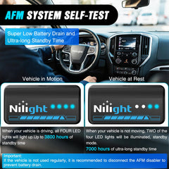 Compact Nilight AFM Disabler unit fitting into a tight engine bay.