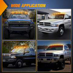 Nilight amber LEDs deliver strong edge lighting for clear truck signaling.