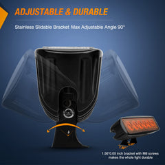 Nilight amber LED light bar in packaging awaiting installation.