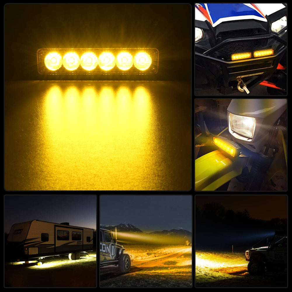 Nilight amber LED light bar IP67 durability test against water and dust.