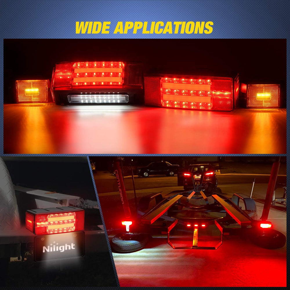 Nilight amber side-marker light enhances trailer visibility at dusk