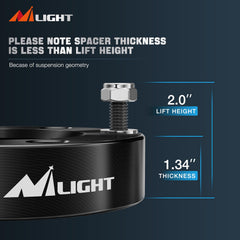 Nilight anodized black finish protects the kit from rust and wear