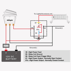 Nilight 50003R kit used with car lights and 12V devices