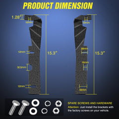 Nilight black matte finish brackets resist scratches for lasting look.