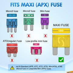 Nilight blade fuse 30A with color coding for fast selection