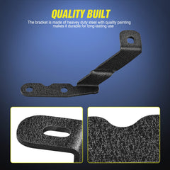 Nilight bracket installed on hood mount keeps lights secure without hindering wipers.