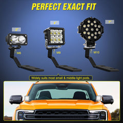 Nilight brackets fit 2-to-7-inch LED lights for flexible lighting options.