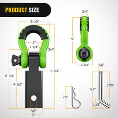 Nilight shackle with 45,000 lb breakpoint supports heavy-duty off-road recoveries