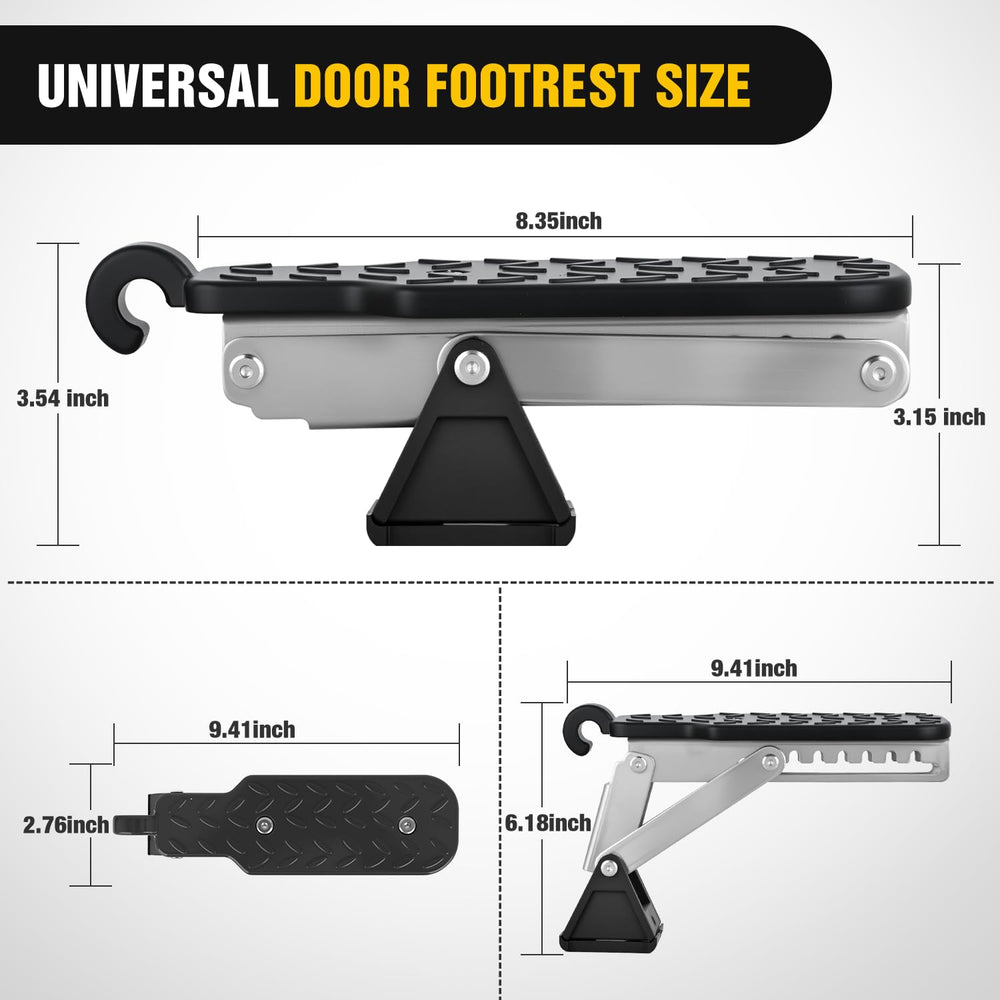Nilight car door step 500-lbs-capacity supports rooftop tasks.