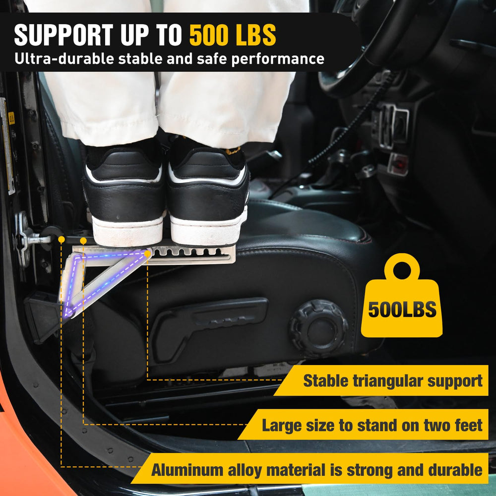 Nilight car door step foldable-portable design for garage or glove box storage.