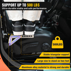 Nilight car door step foldable-portable design for garage or glove box storage.