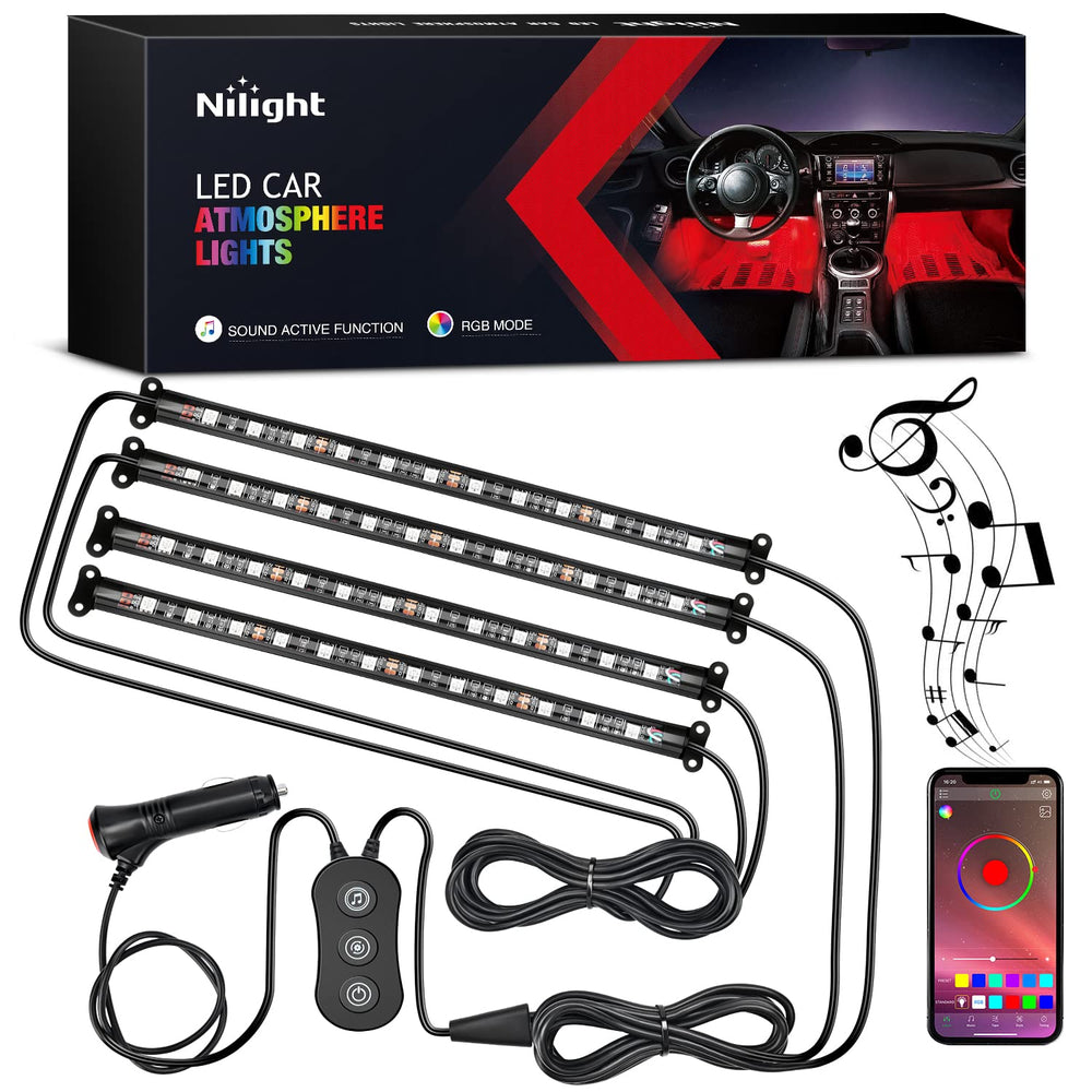 Nilight car interior RGB strip lights for personalized cabin lighting