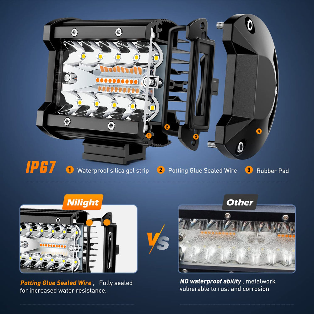 Nilight compact off-road lighting designed for rugged terrain and weather resilience.