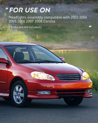Nilight Corolla headlight weatherproof design resists rain and dust for lasting use.