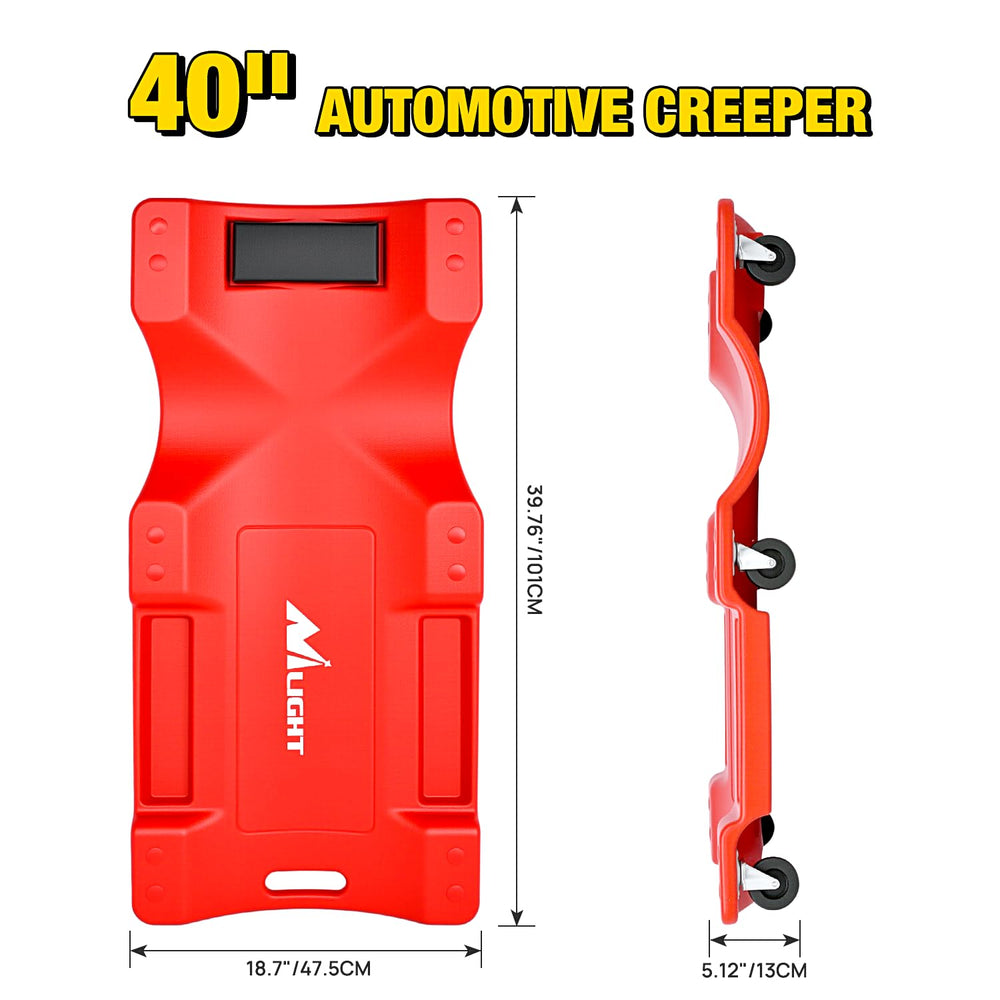 Nilight creeper with padded headrest for comfortable under-vehicle work.