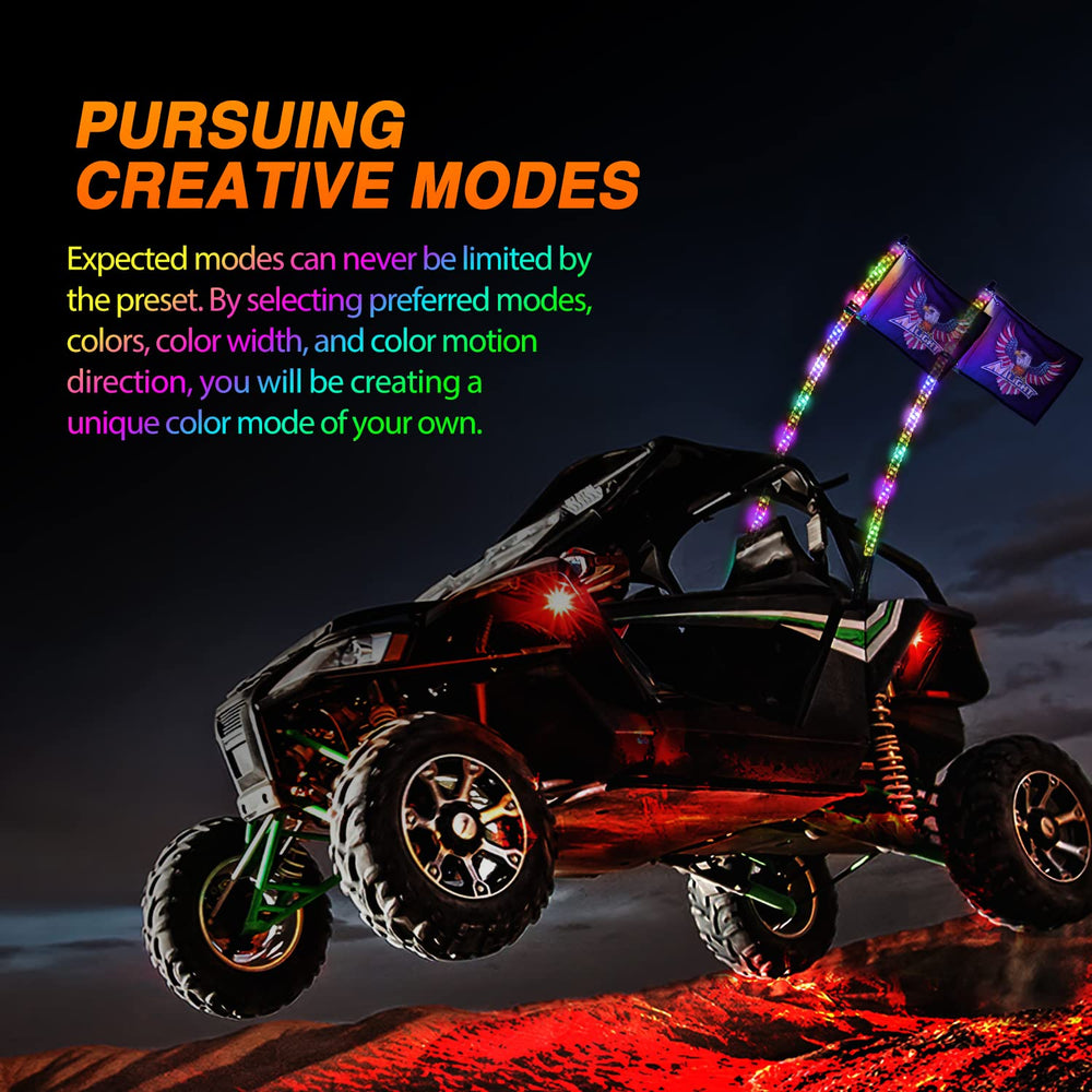 Nilight custom modes let you define motion, color width, and speed for patterns.