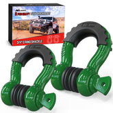 Nilight 3/4-inch D-ring shackle with pin for heavy towing readiness.