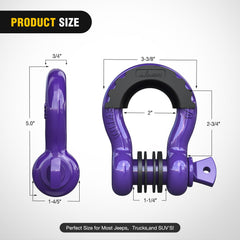 Nilight shackle close-up showing rugged zinc finish and screw-pin