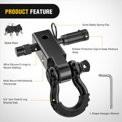Nilight D-ring with washer reduces rattling and keeps your setup quiet on rough trails.