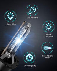 Nilight D4S HID bulbs use 40% less energy with focused light.