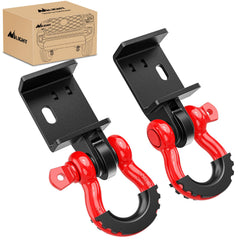 Nilight Demon front tow hook bracket assembly for Tacoma, rugged recovery-ready design.