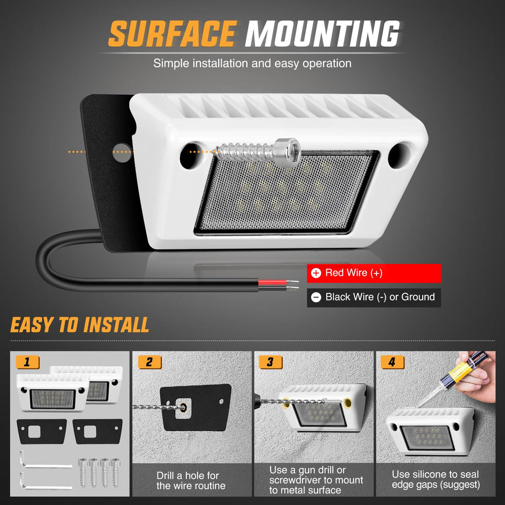 Nilight die-cast aluminum shell highlights rugged outdoor durability.