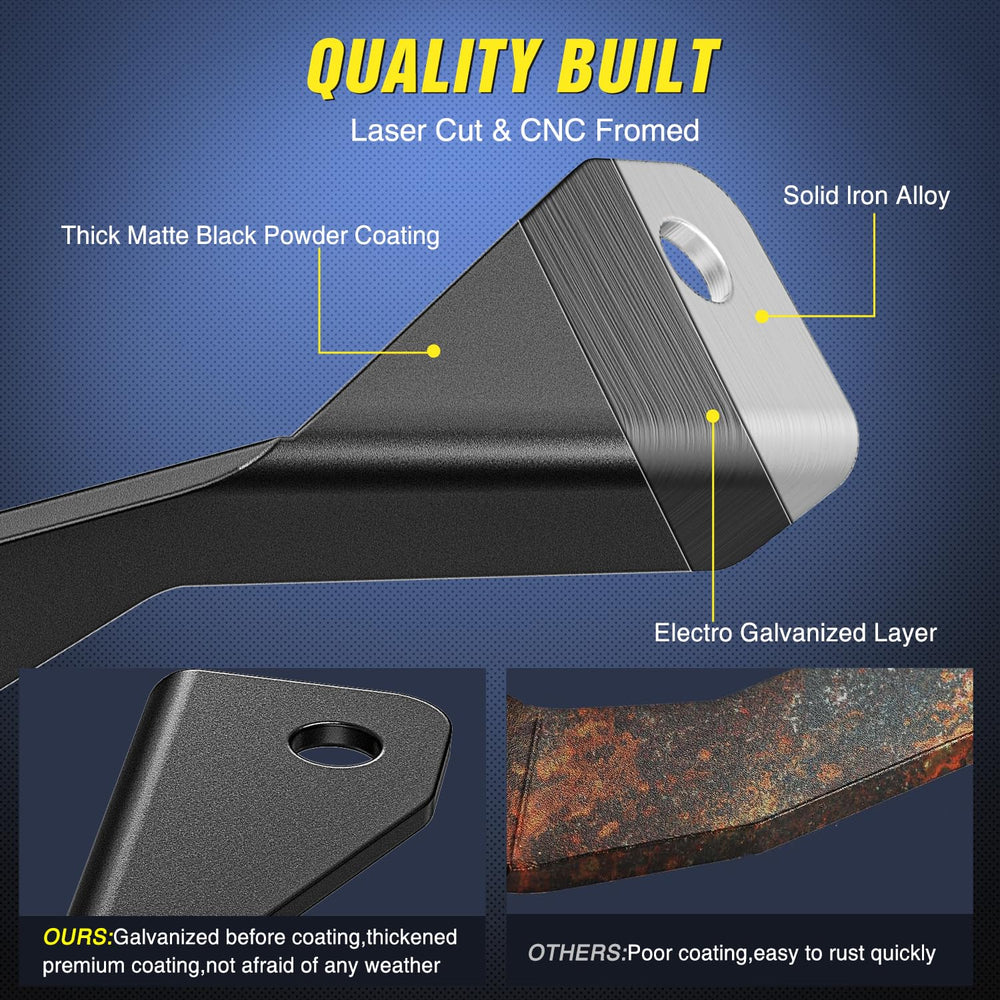 Nilight brackets with enlarged holes fit 2 to 7 inch lights