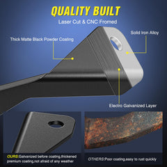 Nilight brackets with enlarged holes fit 2 to 7 inch lights