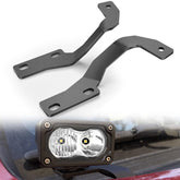 Nilight ditch light bracket mounted on the left hood for sturdy off-road lighting.