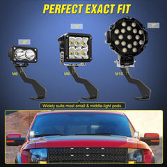 Nilight hood-mount brackets attached to factory hood bolts