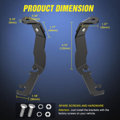 Nilight black powder-coated finish resists wear on brackets
