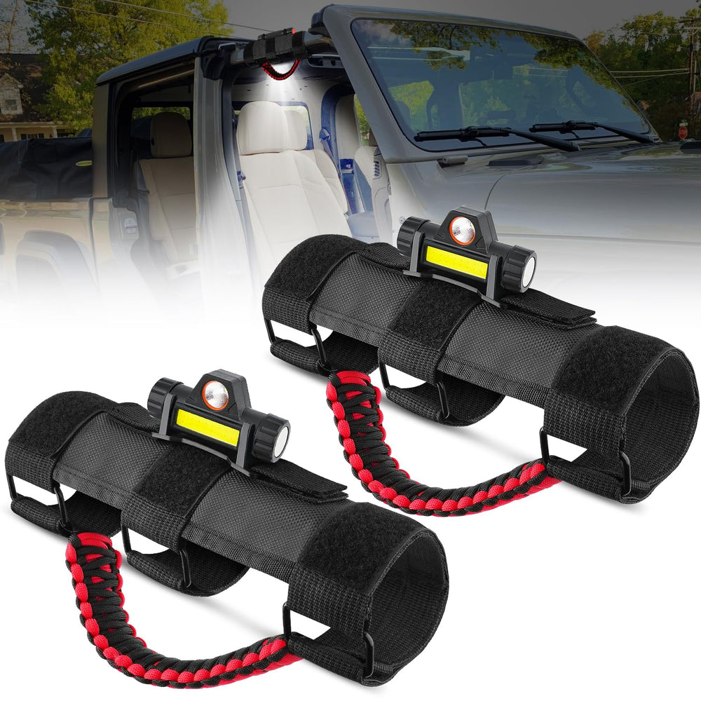Nilight dome light with grab handle mounted on roll bar for secure off-road lighting