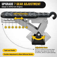 Nilight car door step 7-position-angle-adjustment for comfortable roof access.
