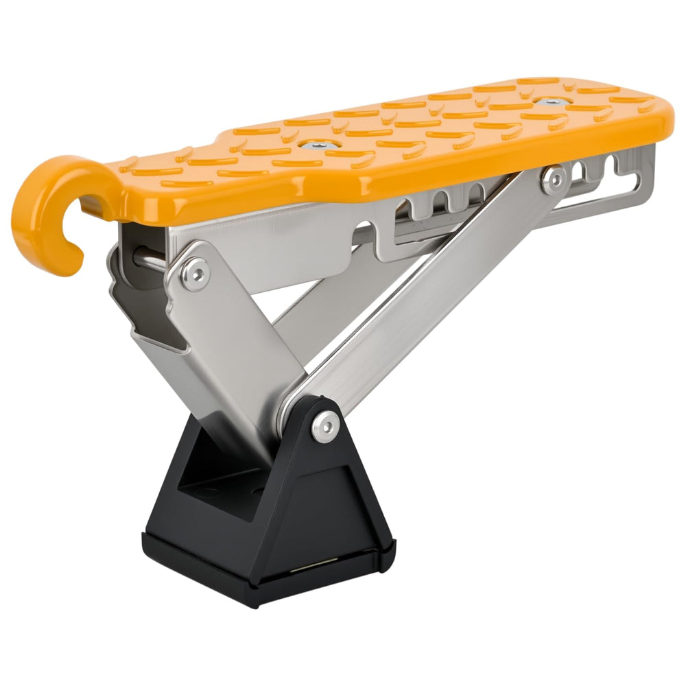 Nilight door step folding yellow attached to car door latch for roof access.