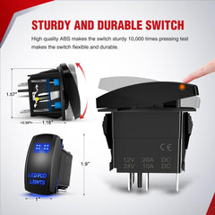 Nilight blue-indicator rocker switch built to last