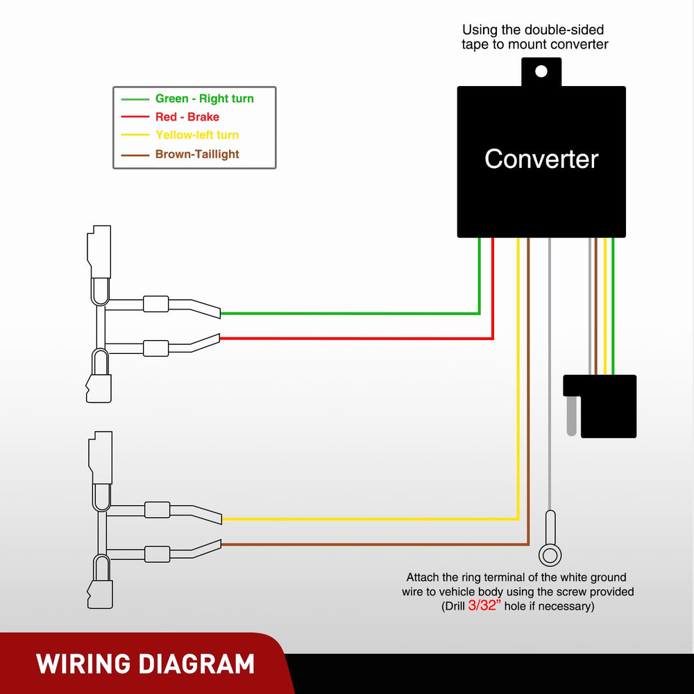 Installed harness provides rear 4-pin connectivity for trailers.