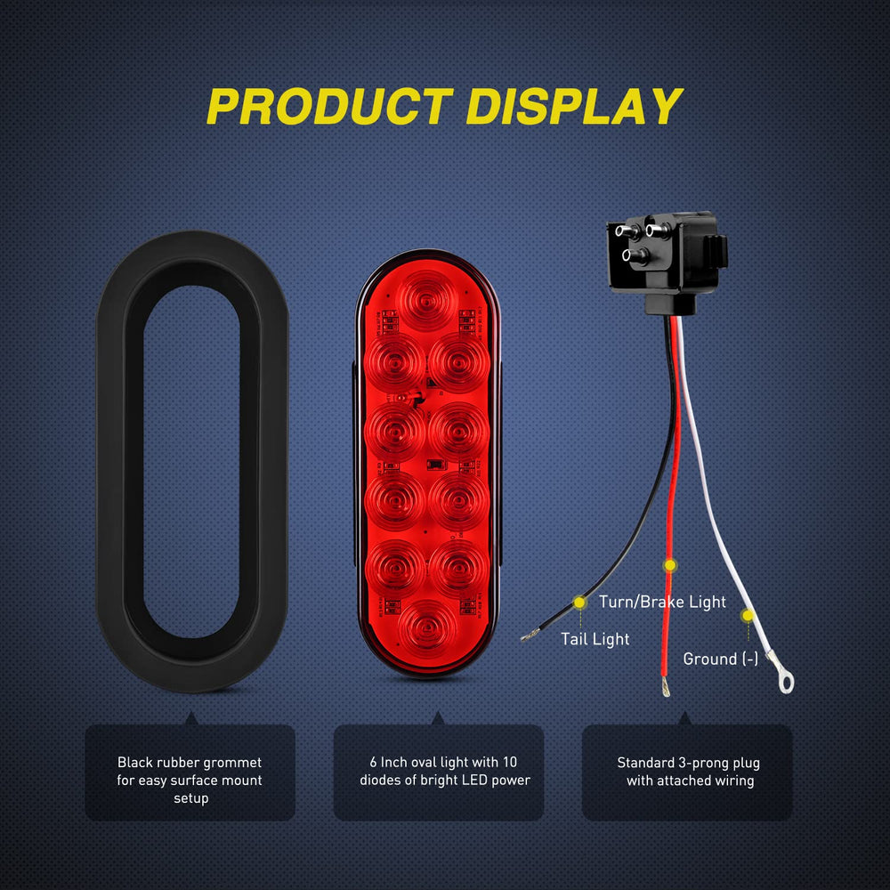 Nilight ear-design tail light fits snugly with grommets.