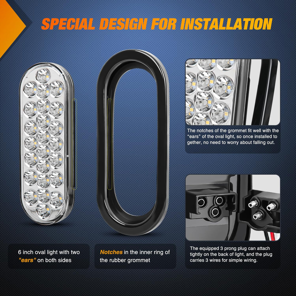 Nilight anti-loosening design with ears and grommets ensures secure mounting.