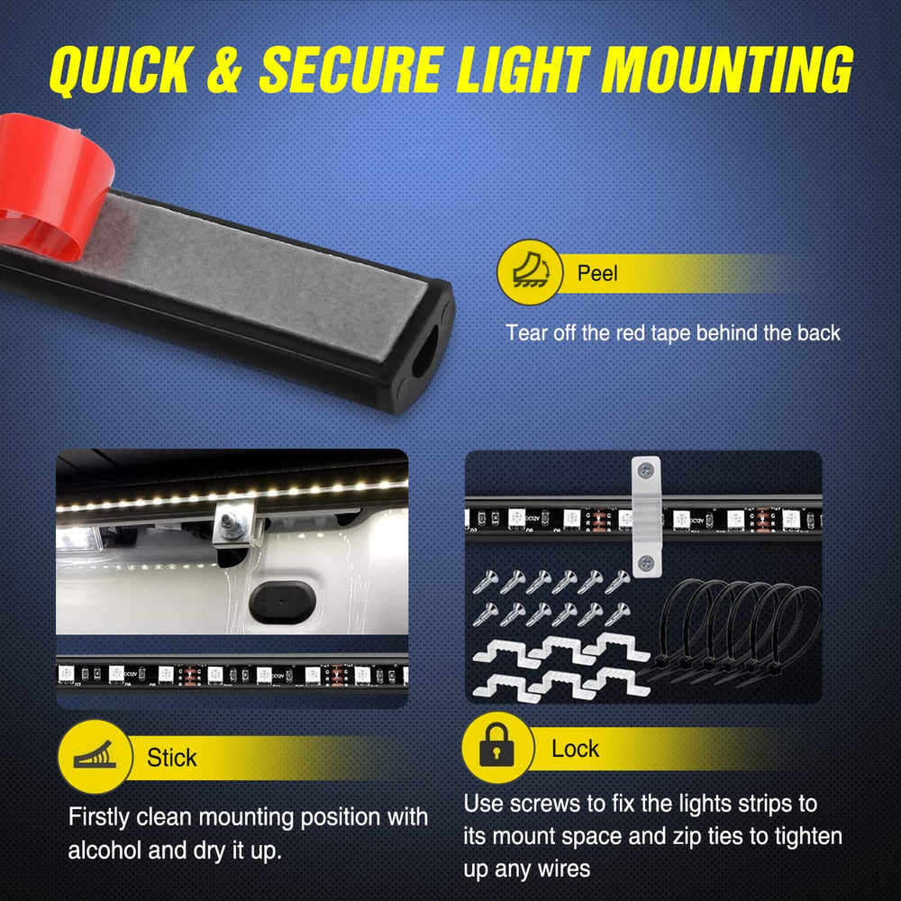 Nilight self-adhesive backing enables quick mounting