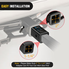 Nilight easy-installation-hitch-reducer facilitates quick setup and switching.