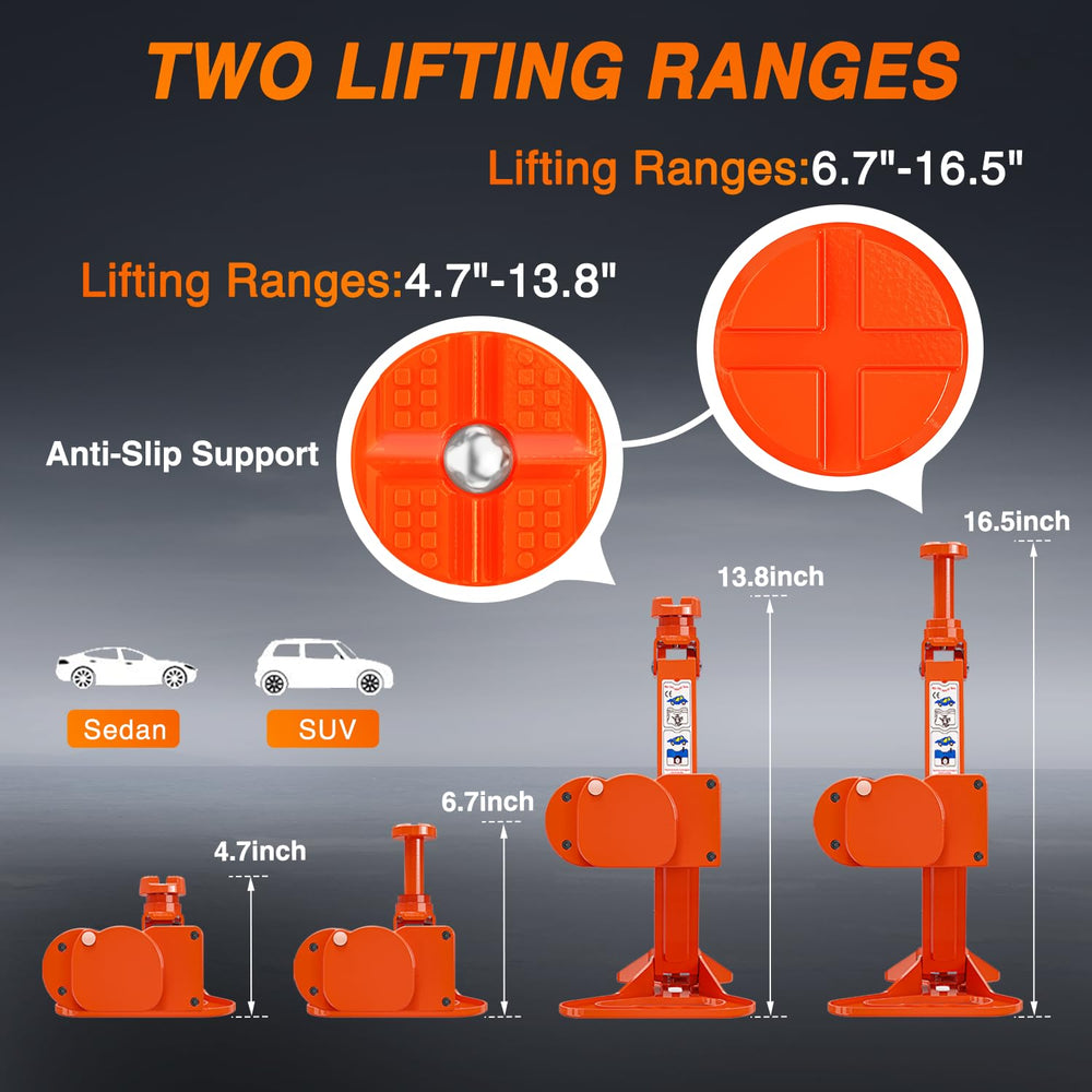 Nilight electric car jack side view highlighting compact design and stable lifting capability