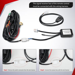 Nilight 12ft extendable harness for flexible vehicle mounting.
