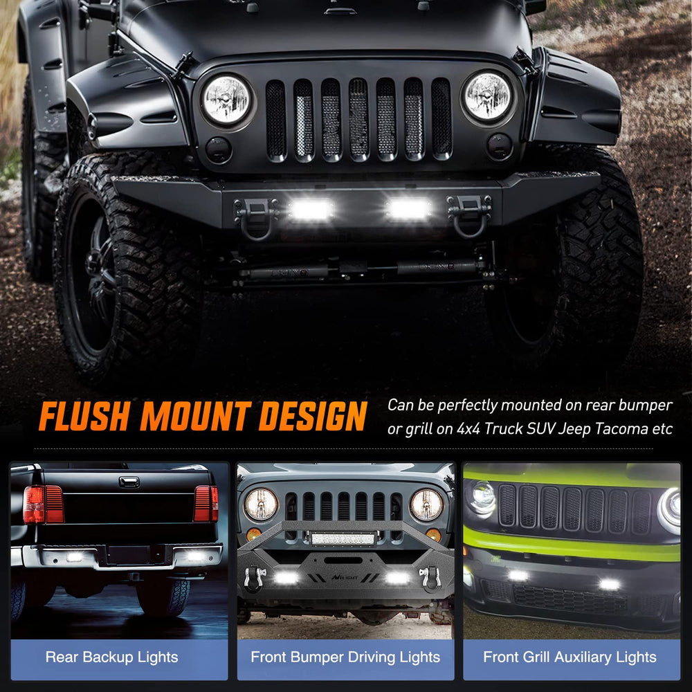 Nilight flush mount pods IP68 waterproof design for rain and dust