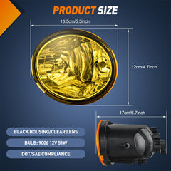 Amber lens glow from Nilight fog lights improving night road visibility