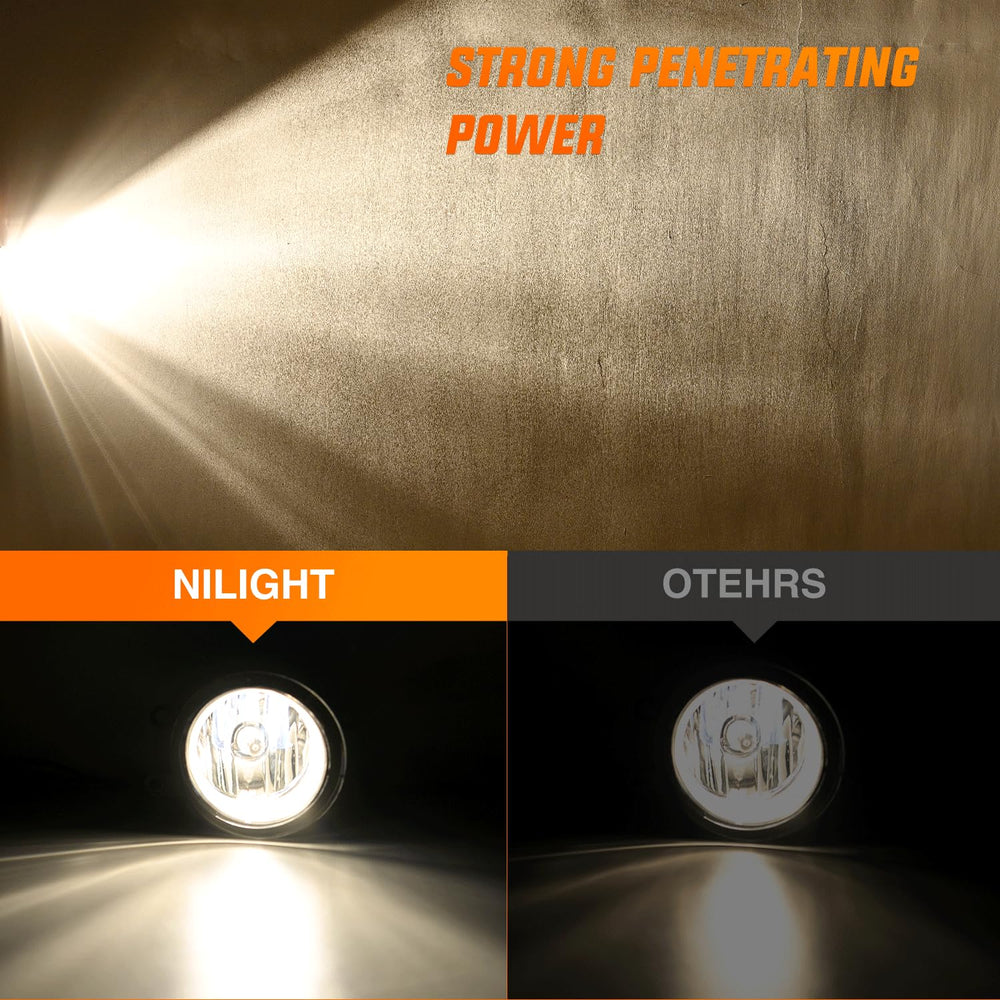 Nilight fog light durable housing with UV and heat resistance.