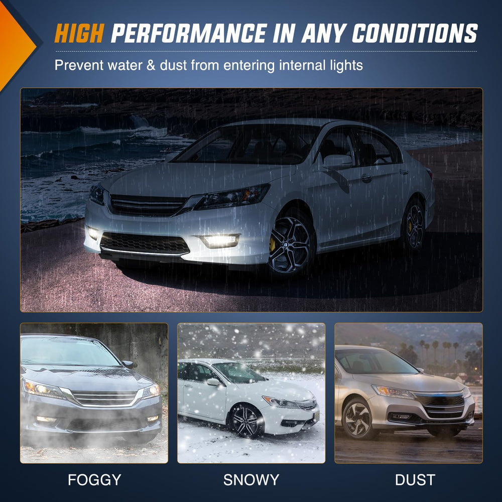 Nilight fog light weather seal close-up demonstrates moisture resistance in all seasons.