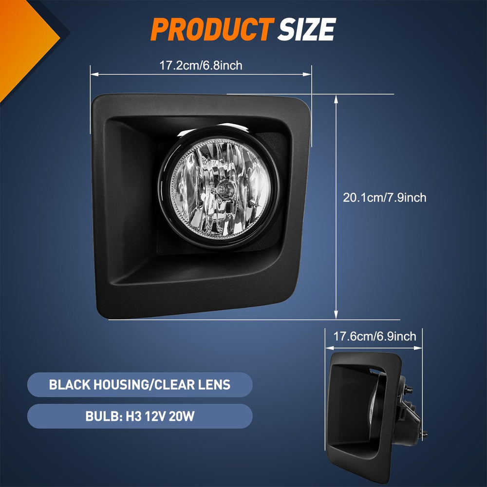 Nilight clear lens fog light assembly for sharper light transmission