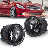 Nilight fog lights assembly on Infiniti FX35 front view enhances nighttime visibility